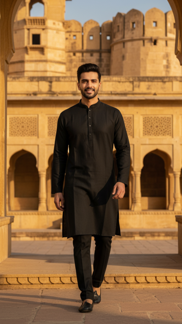 PLAIN KURTA WITH SAME COLOUR BOTTON Main Image